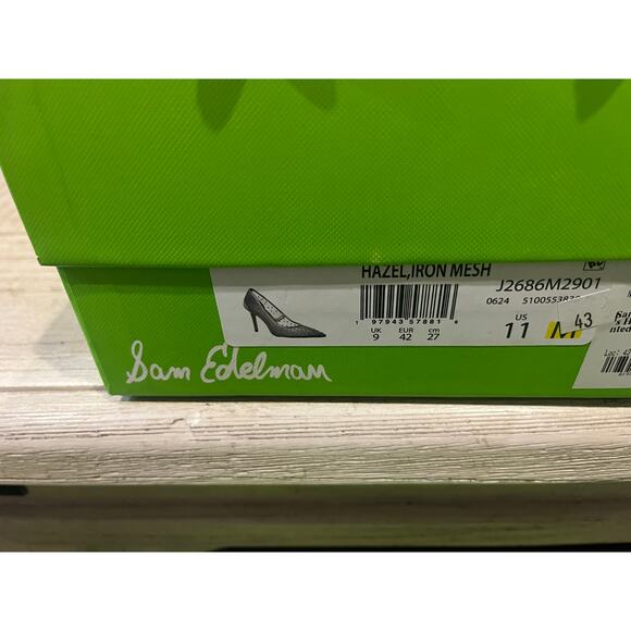 Sam Edelman Women's Hazel Mesh Pointed Toe Pumps Gray Size 11 - Picture 3 of 8